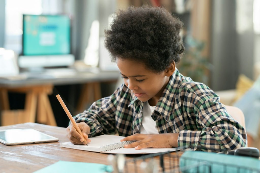 kid writing